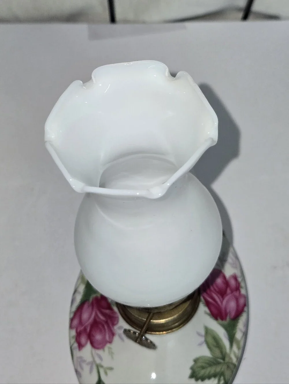 Vintage Miniature White Porcelain  Genie Oil Lamp